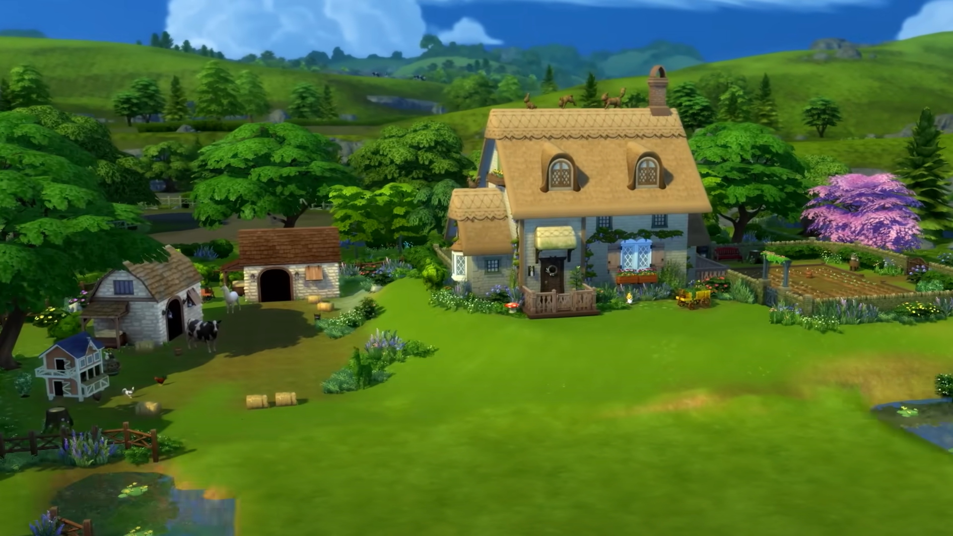 A cottage build in The Sims 4