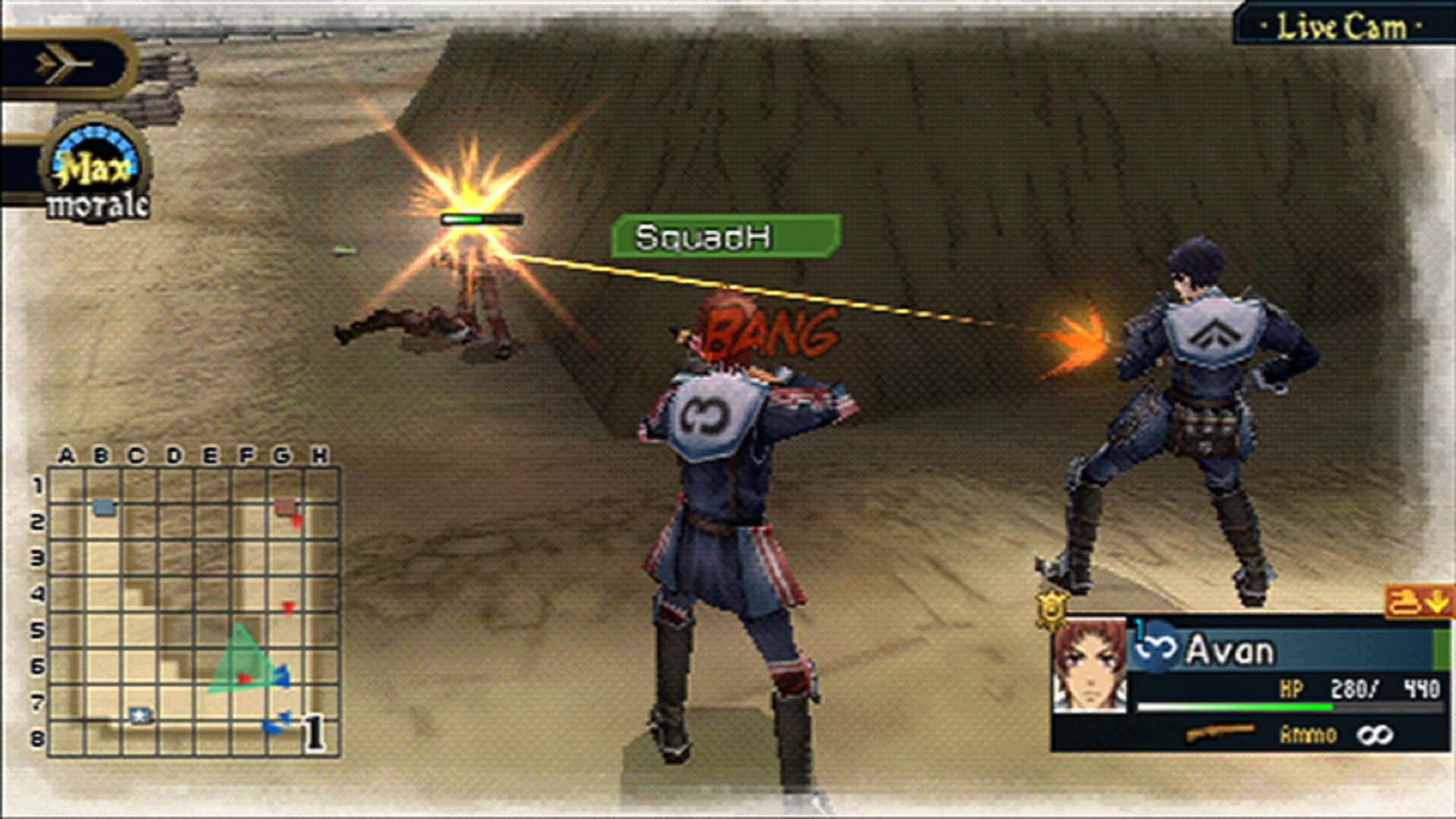 A screenshot of Valkriya Chronicles 2, one of the best PSP games of all time.