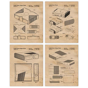 Vintage Xbox Devices Patent Prints, 4 (8x10)