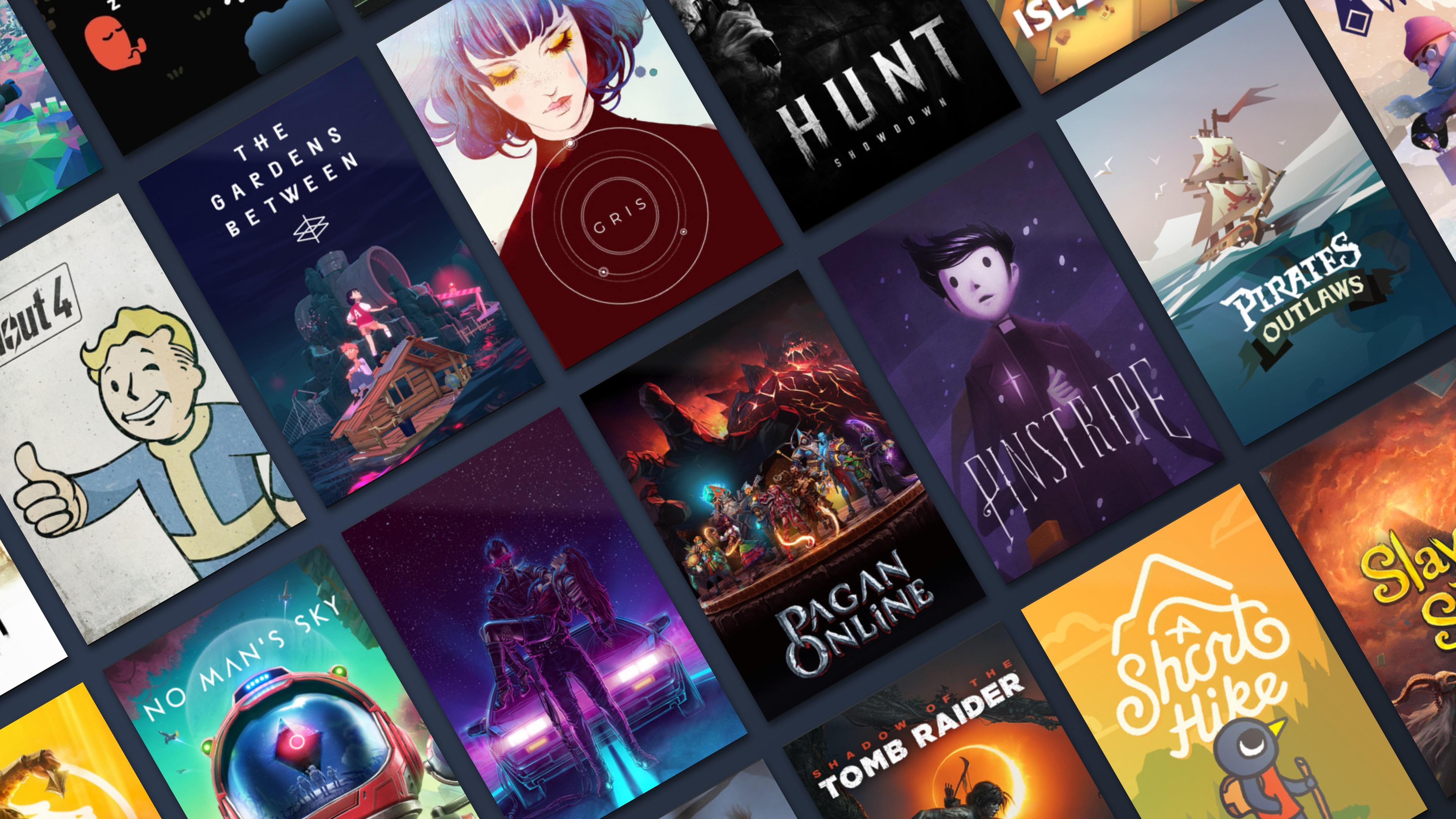 Steam sale: a screenshot of a collection games in a Steam library