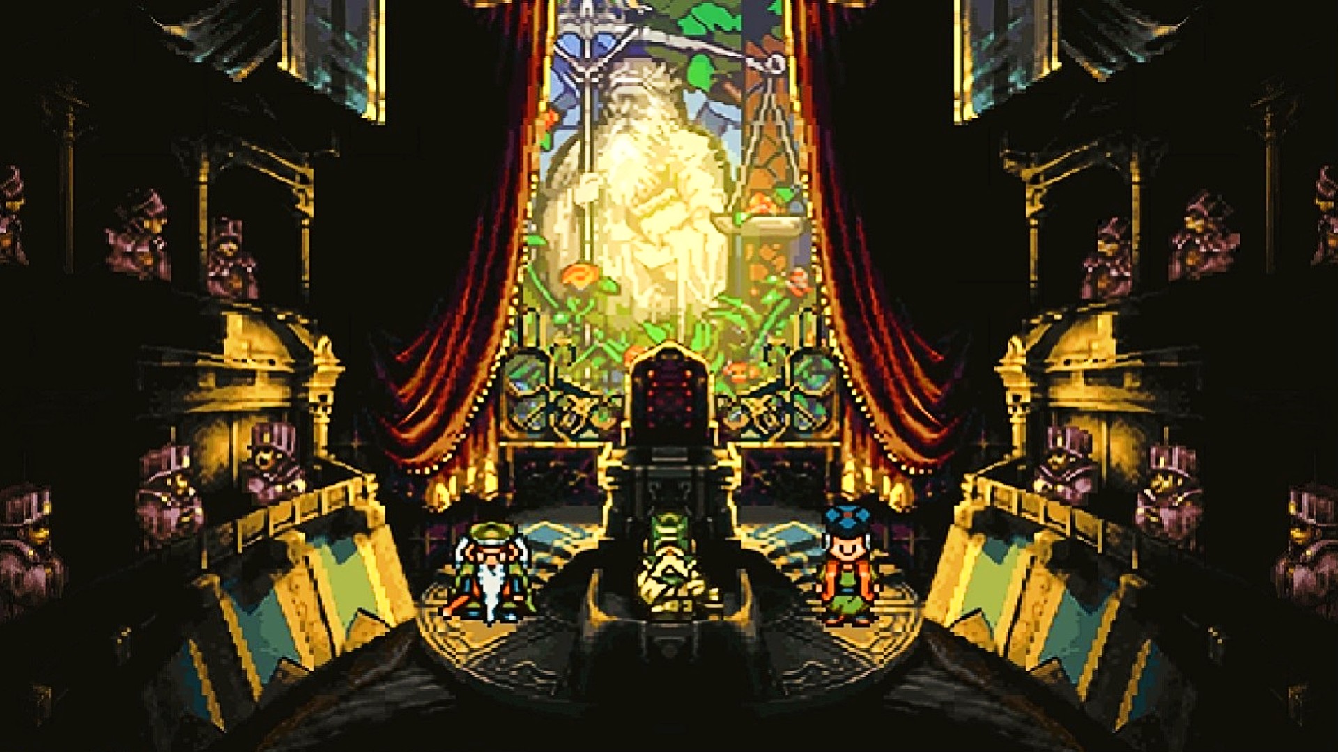 A meeting inside one of Chrono Cross' cathedrals