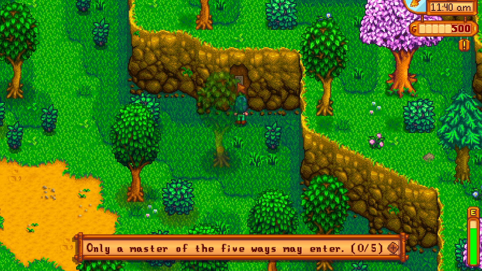 The Mastery Cave entrance in Stardew Valley