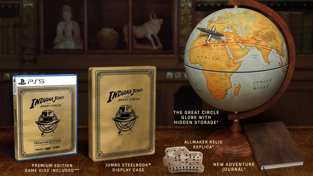 Indiana Jones and the Great Circle Collector's Edition items with PS5 version of the game
