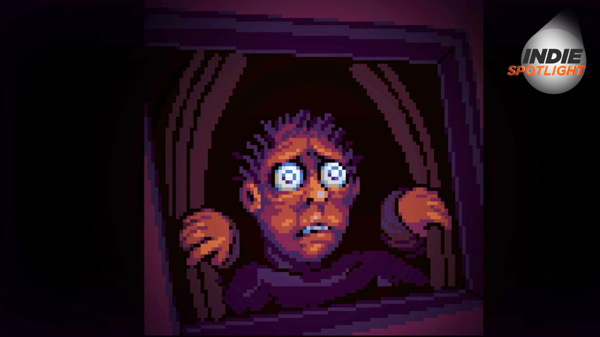 Look Outside screenshot of the player character looking out of the window at an unseen horror