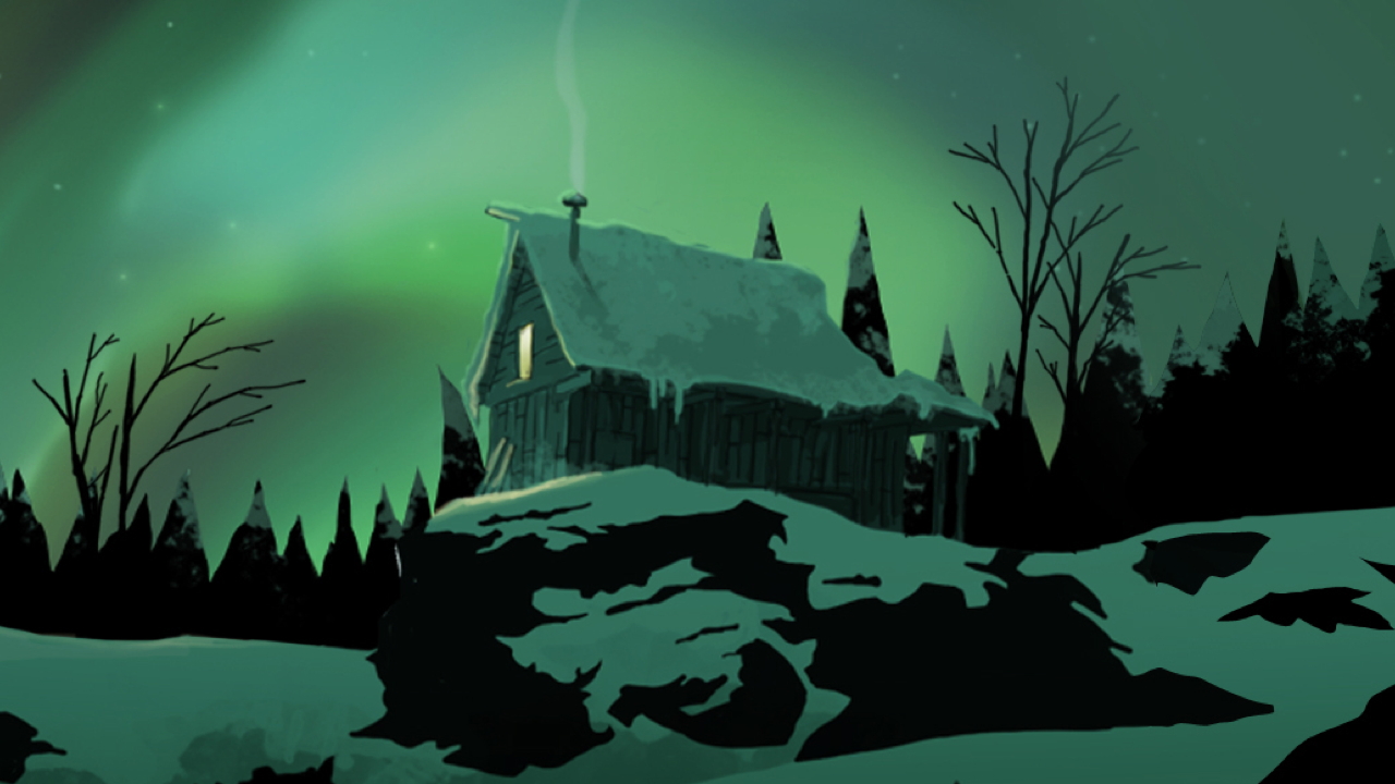 The Long Dark screenshot shows a house covered in snow