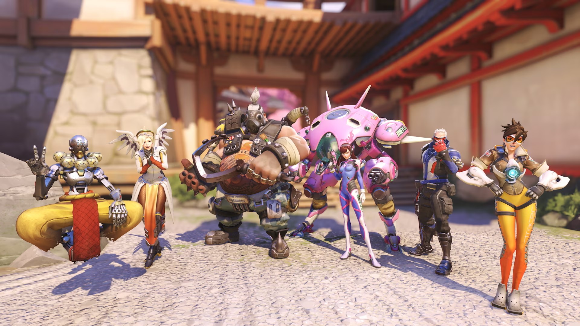 kxjsybxmbn57hv4jxujehb-1 Overwatch 2's Overwatch Classic mode promotional image showing a lineup of classic heroes