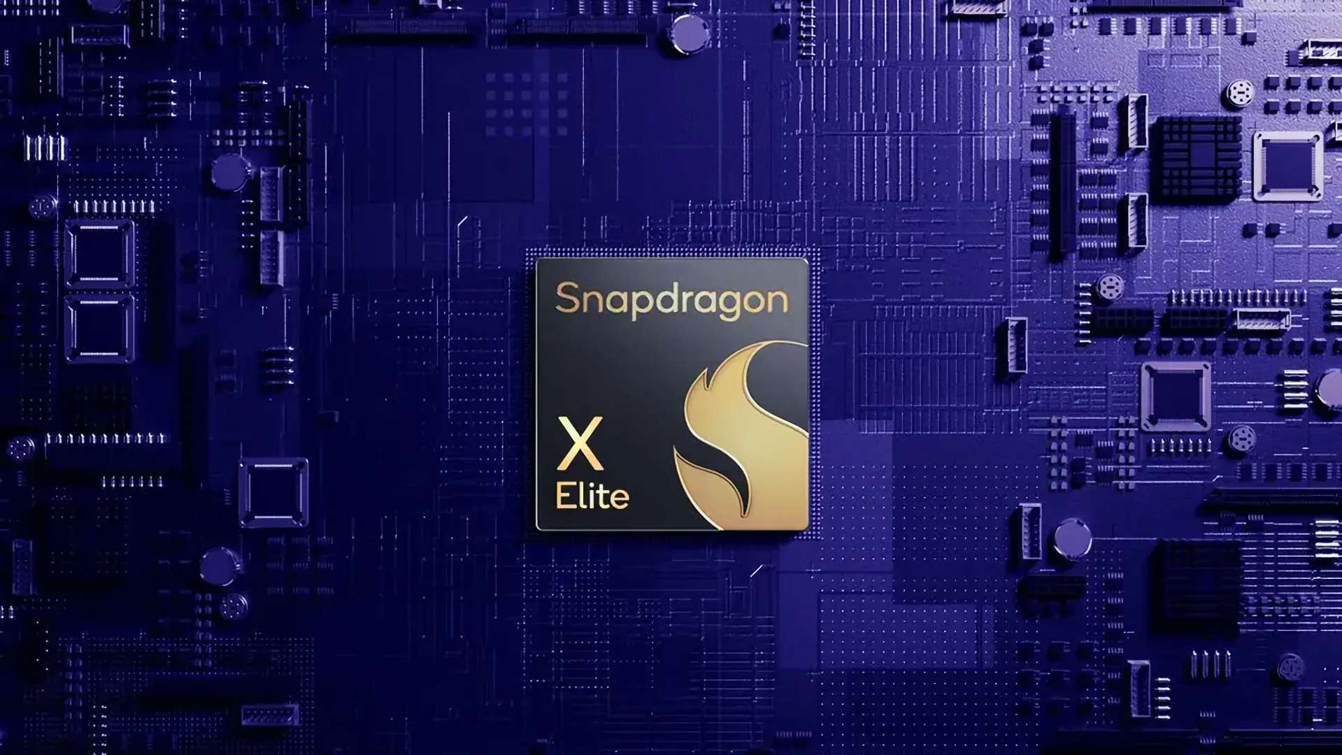 qs52fmcytlbgvuxz3qg4qz-1 Qualcomm Snapdragon X Elite on an electronic background