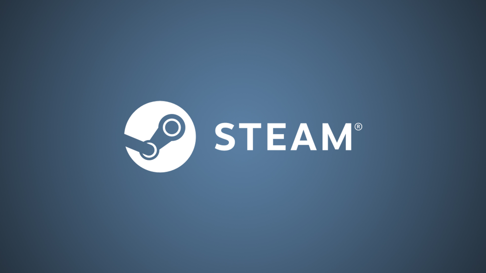 The Steam logo on a blue background.