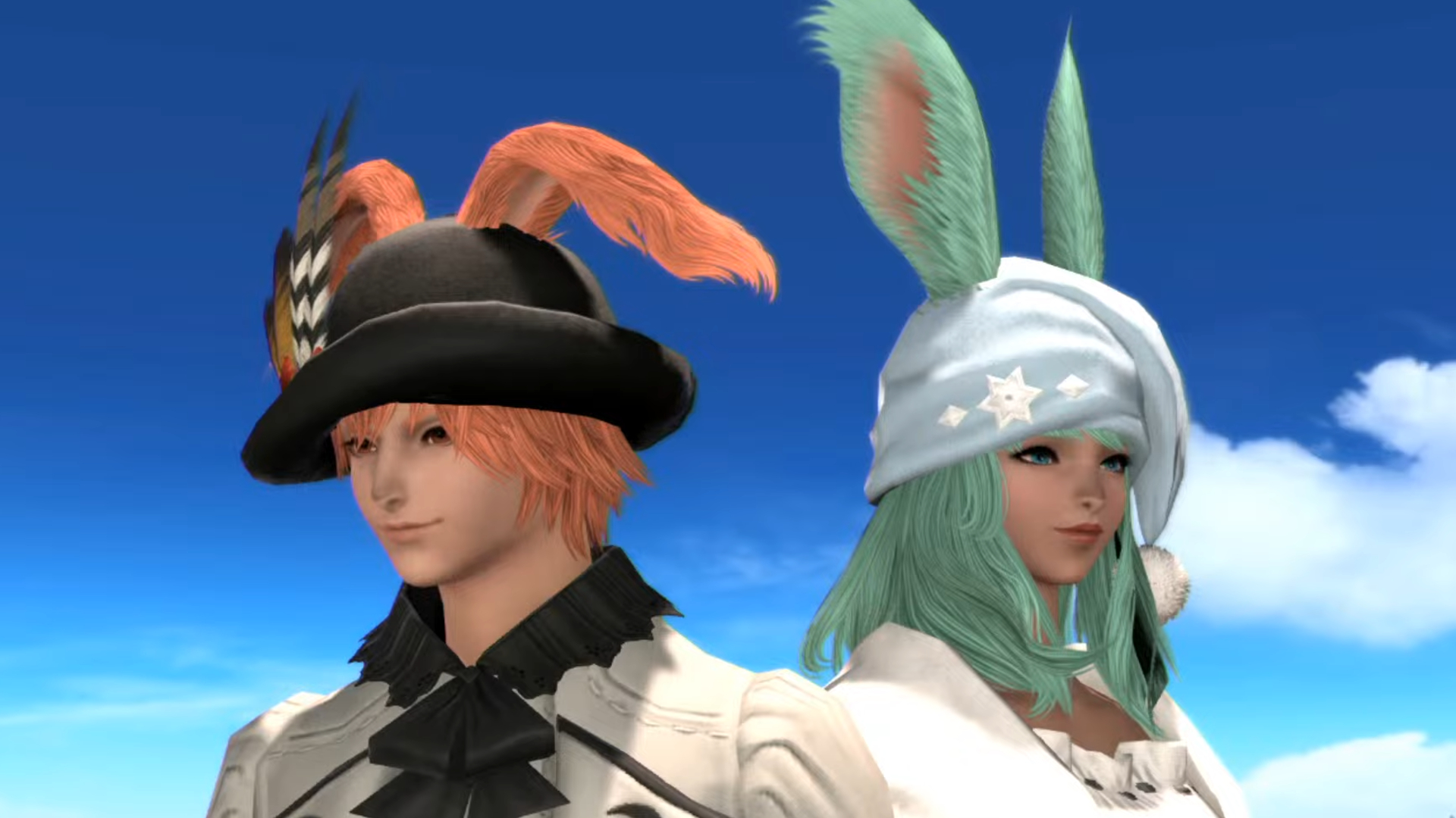 Viera wearing hats.