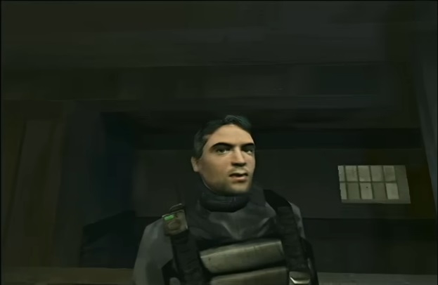 fmutask9fazz2n9ggsxz4d Early version of Barney from Half-Life 2 mugging at the player