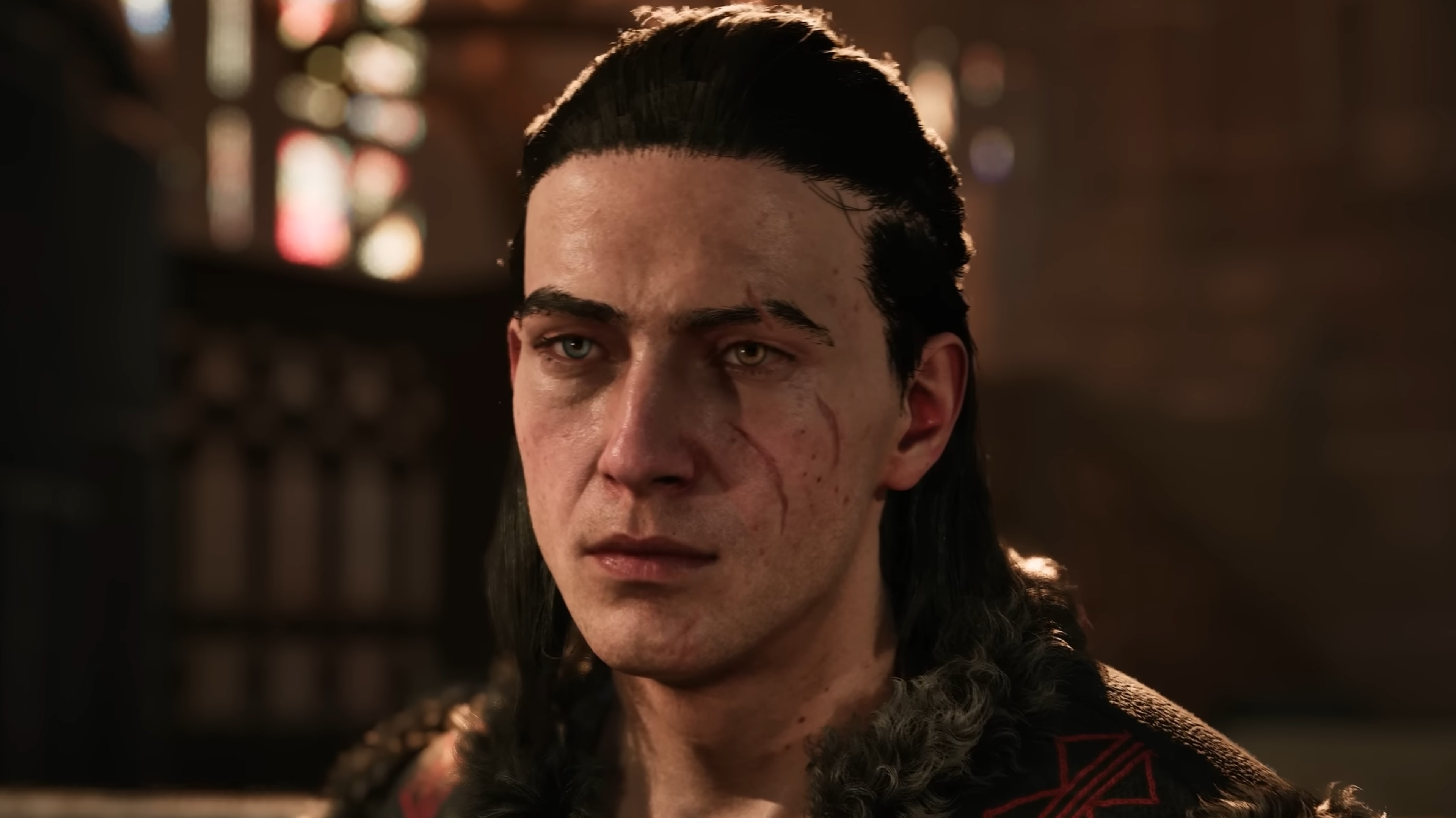 The Blood of Dawnwalker trailer still - closeup of Coen