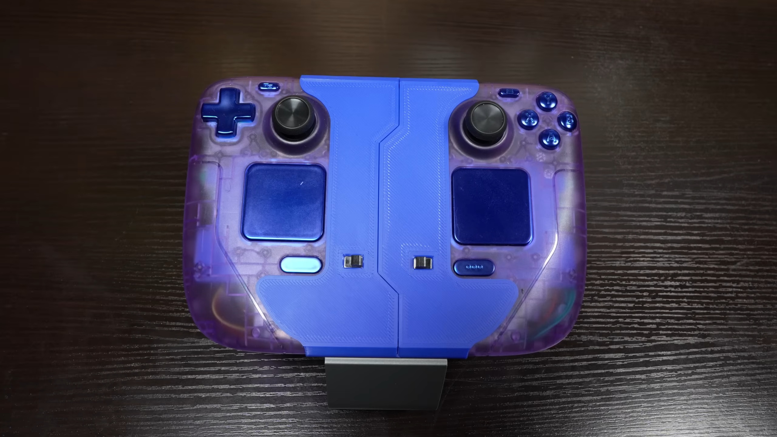 DIY "Steam Controller 2" made out of two halves of a Steam Deck.