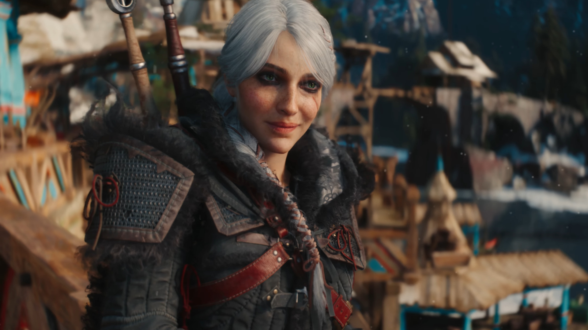 Ciri smiling in the Witcher 4 tech demo.