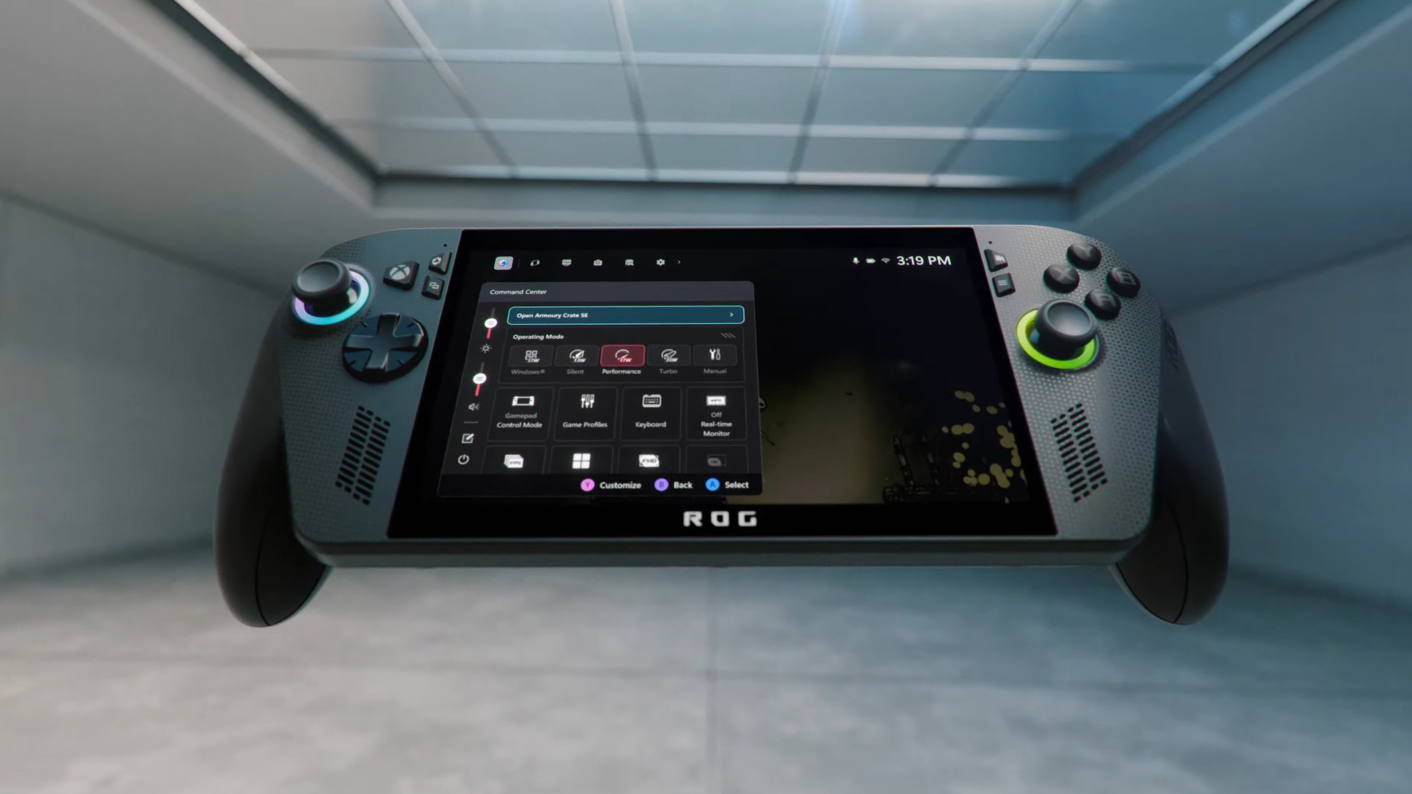 An ROG Xbox Ally X and Ally shown during Microsoft's Xbox stream in June 2025.
