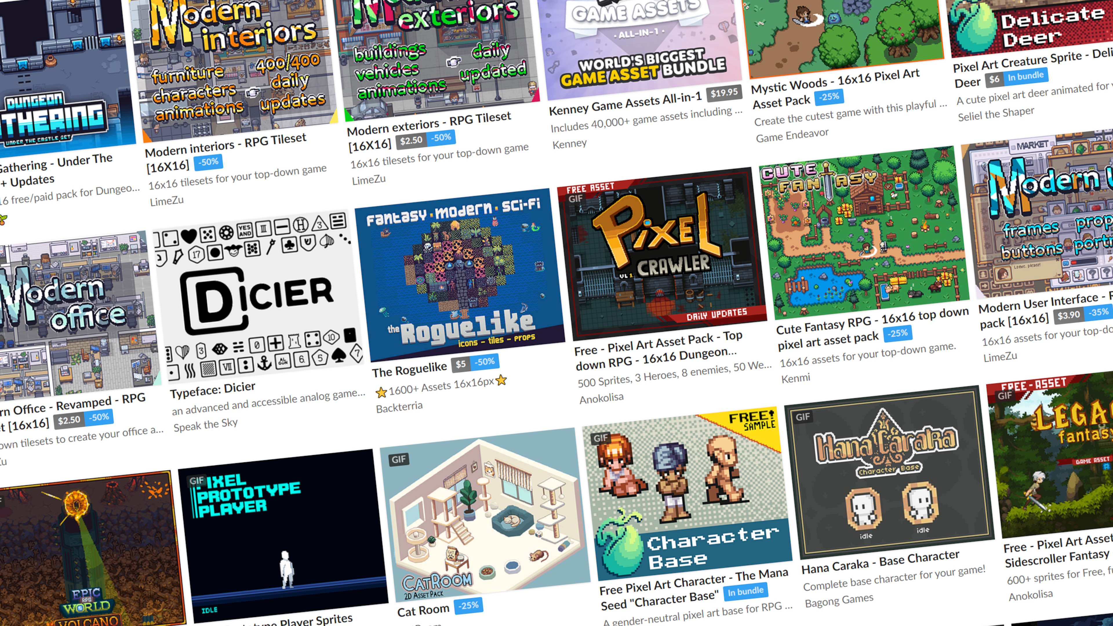 bqjpozfwpbkl6ndvvkkyve-1 Itch.io assets page tagged with "no AI"