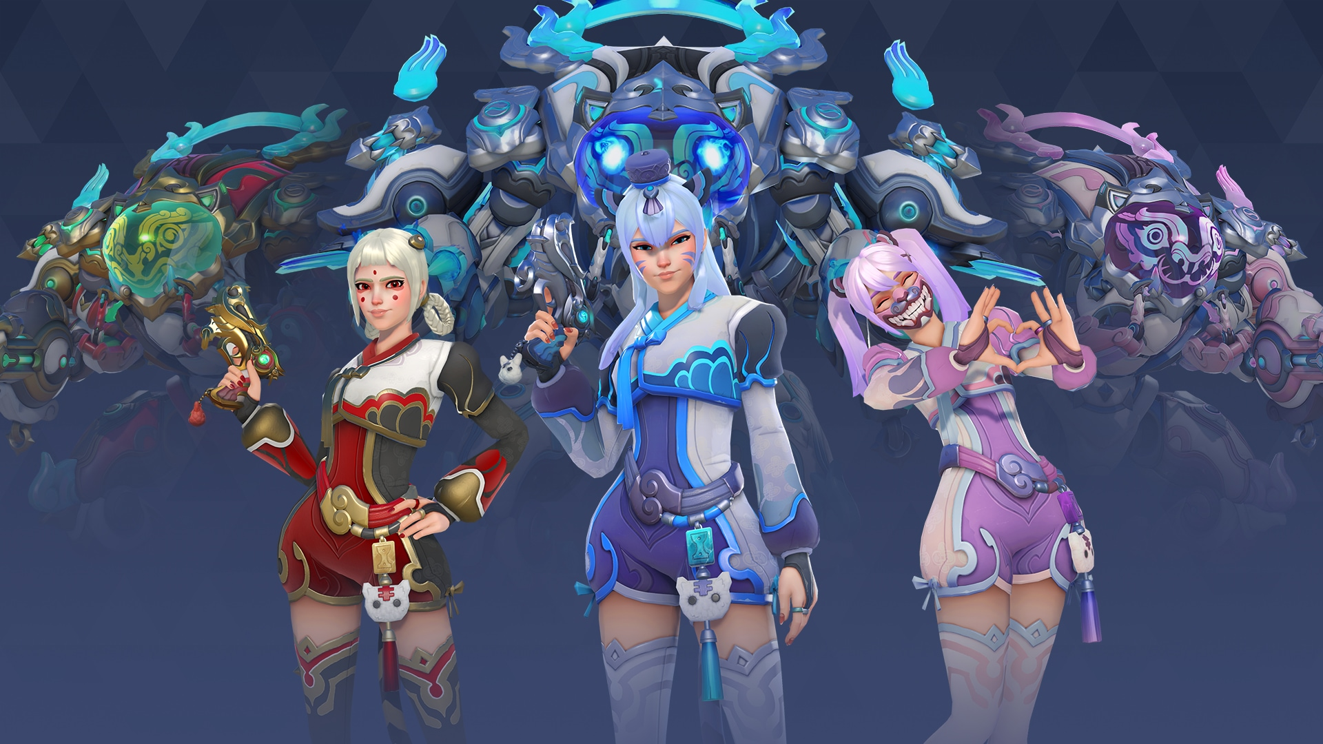 All of D.Va's mythic skins
