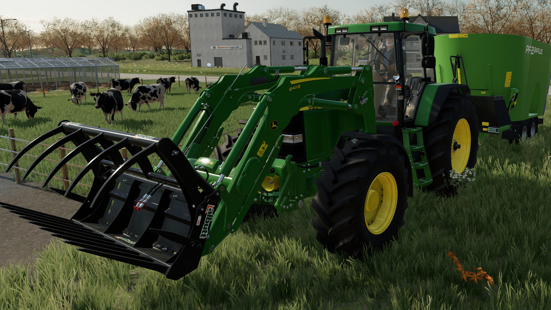 Farming Simulator 22 tractor by cows