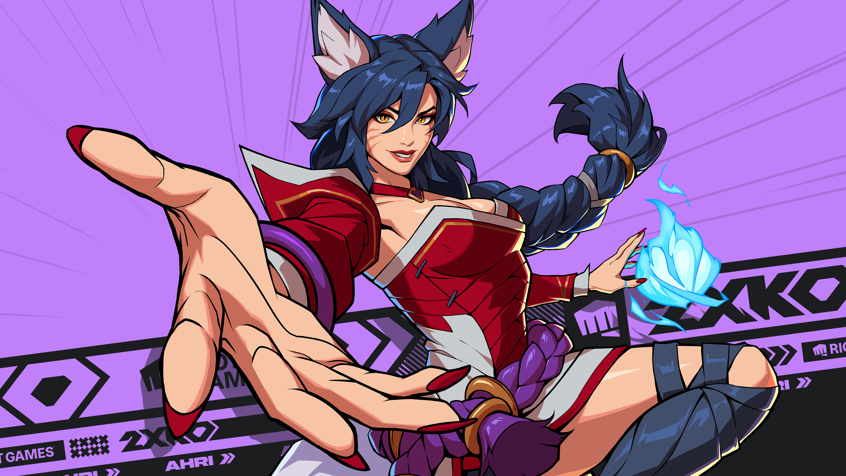 A woman with cat ears