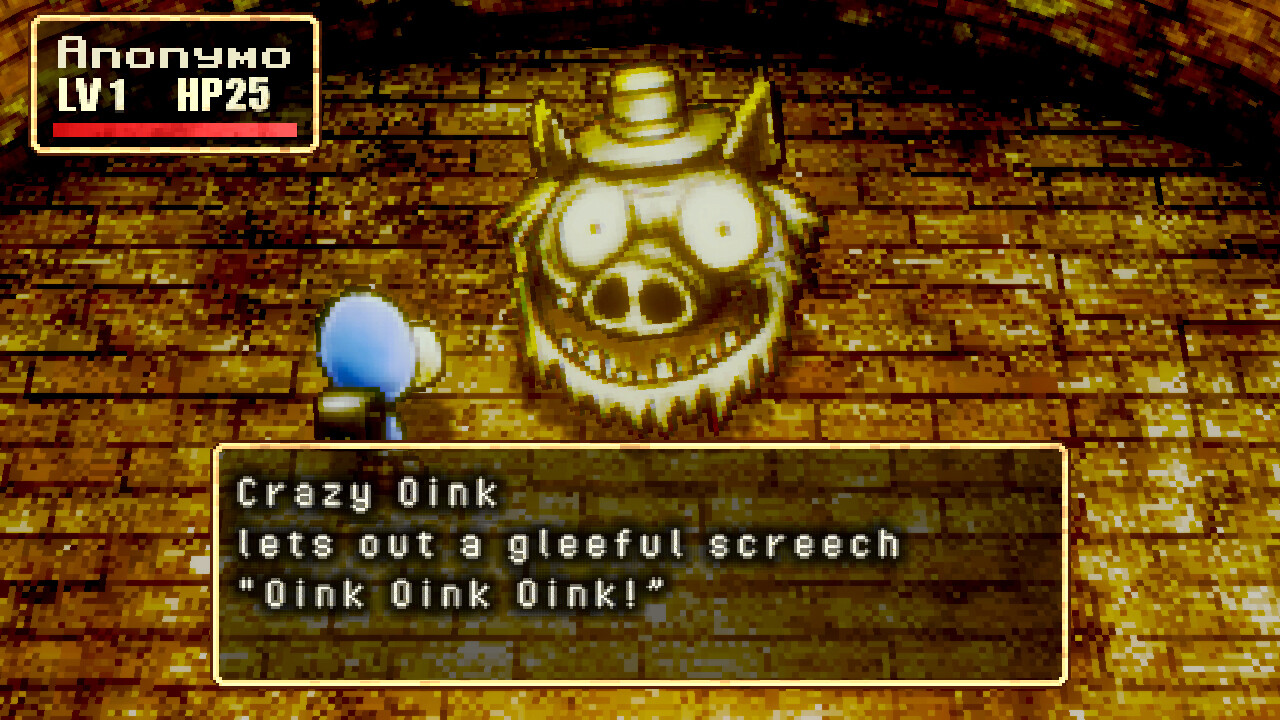 A boggle-eyed pig-monster from upcoming oddball RPG Stray Children.