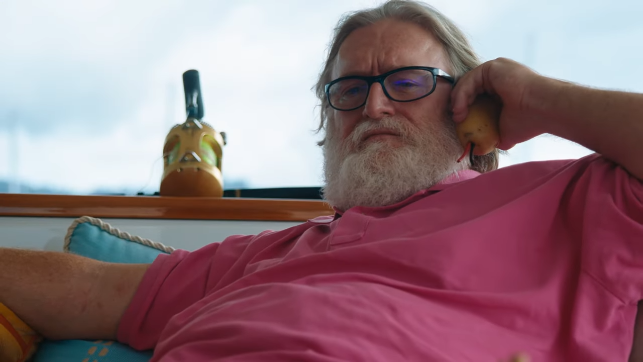 zhkf2gwstiufflg93sgnas-1 Gabe Newell in a Valve promotional video, on a yacht.