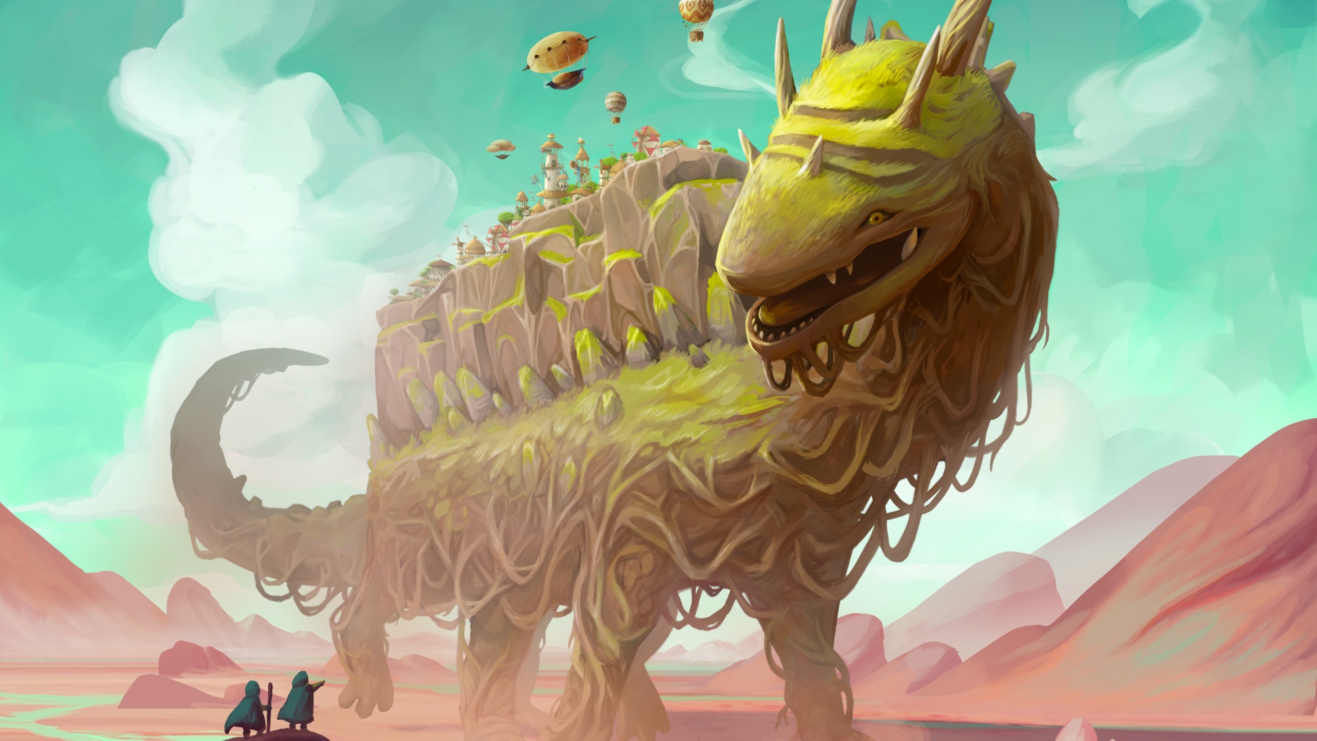 Image for The game where you build a symbiotic village on the back of a giant monster is finally done