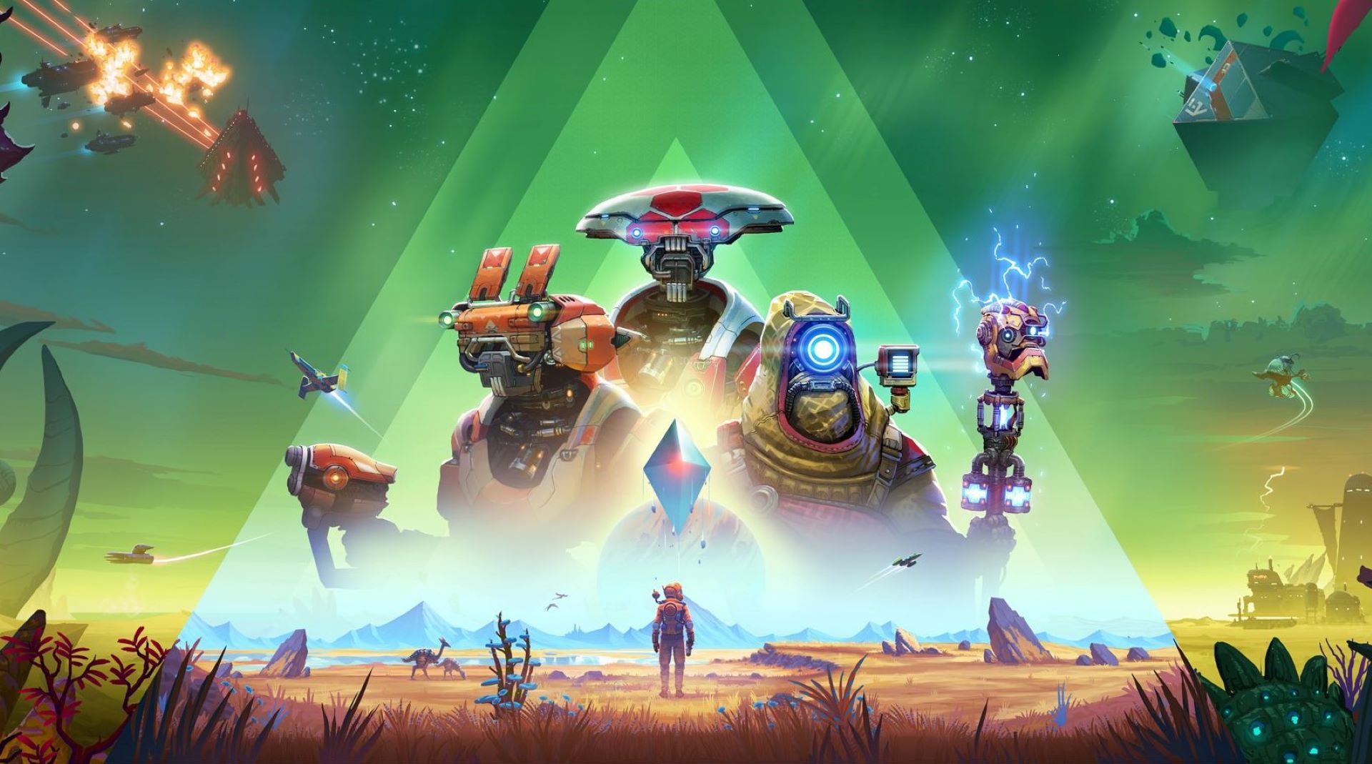 Best space games: a screenshot of the game, No Man's Sky.