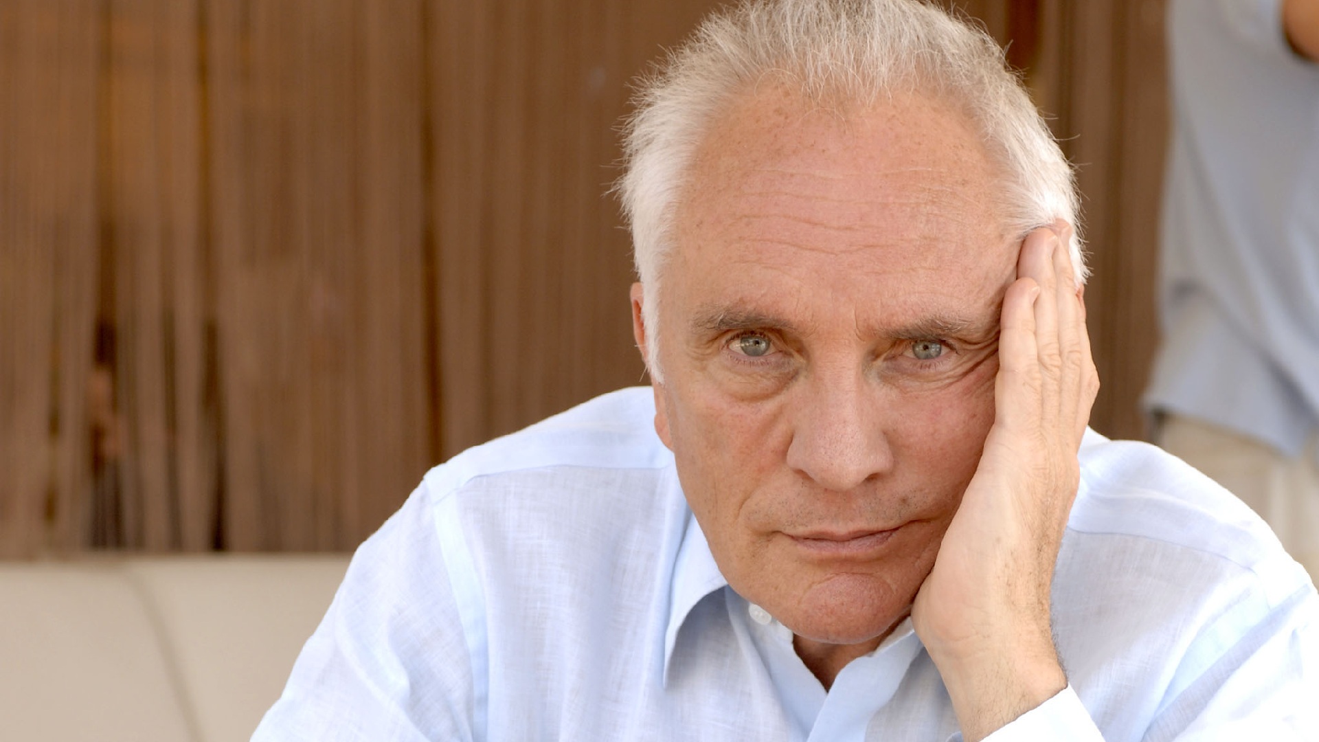 Terence Stamp during 2005 Cannes Film Festival - Terence Stamp Portraits at Orange Beach in Cannes, France.